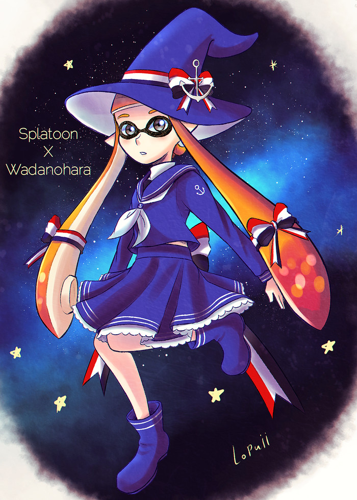 Splatunohara - Splatoon, Woomy, Inklings, Crossover, , Wadanohara, Art