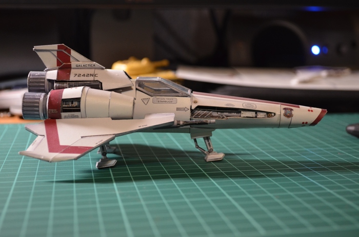 Colonial Viper Mark II.   . Papercraft, , Battlestar Galactica,   , Starbucks, 