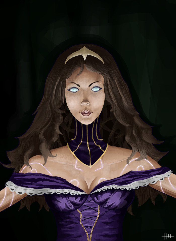 Fanart Liliana Vess - Creation, Painting, My, Magic: The Gathering, Fan art