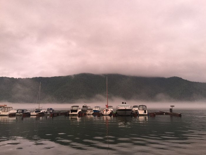 A little more fog - My, Yenisei, Krasnoyarsk Reservoir, Boat, Fog