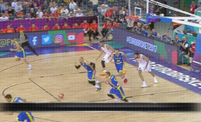 Fast break from the Romanian national team - Basketball, , , , Combination, Games, GIF