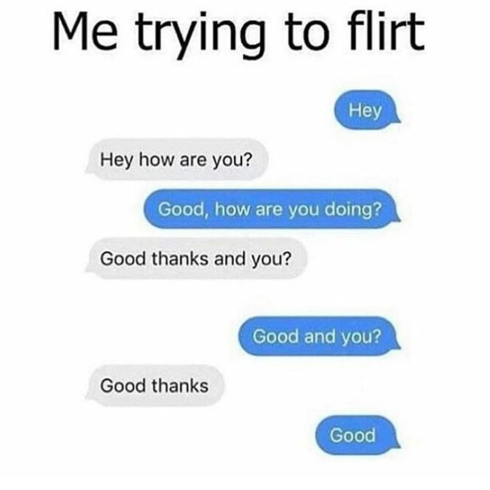 When I try to flirt - Correspondence, Flirting, Dialog