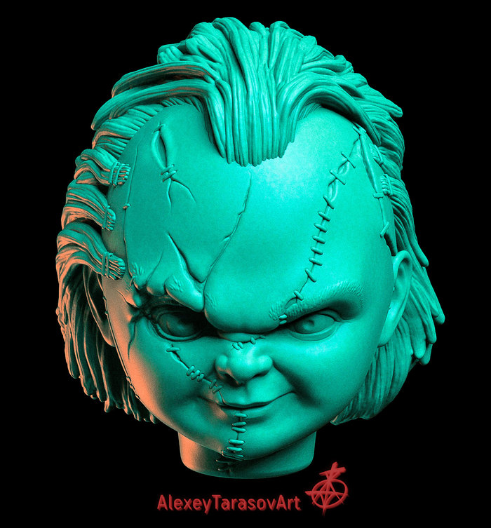 Chucky Who remembers this kid? So I sculpted it in Zbrush - My, Chucky, Horror, Fearfully, Movies, Halloween, Zbrush, Sculpture