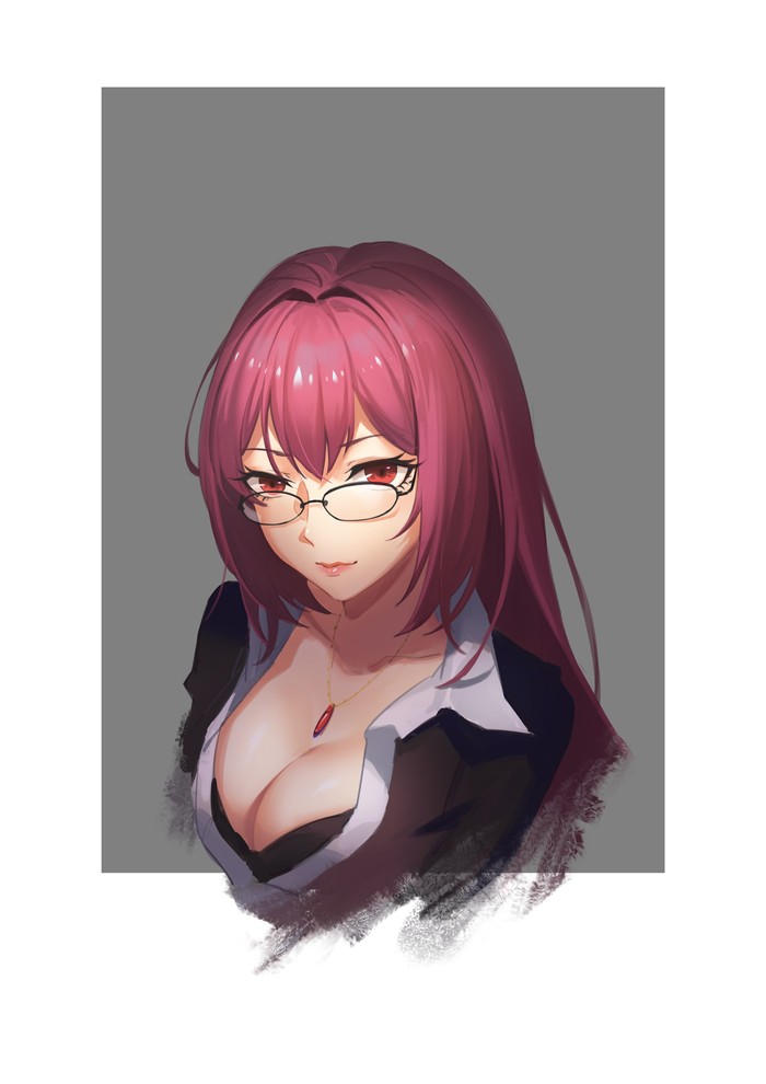 Scathach - Scathach, Fate grand order, Fate, Anime art, Anime, Megane, 