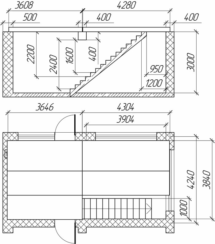 I-beam to replace reinforced concrete beams - My, Beam, , Stairs, Replacement, Home construction