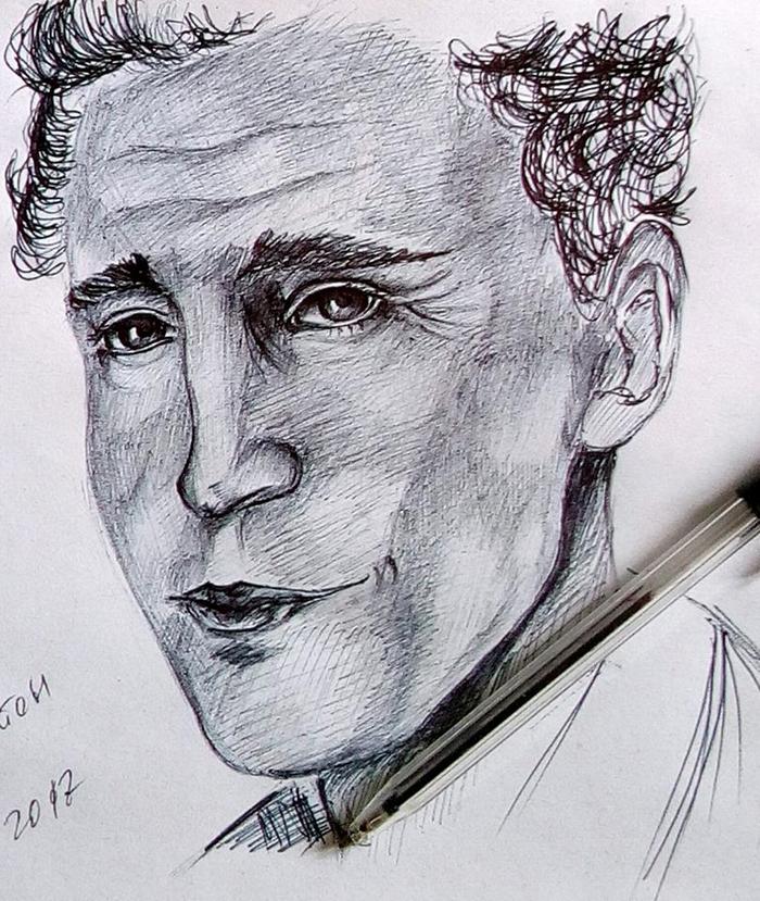 A little fountain pen - Tom Hiddleston, Portrait, My