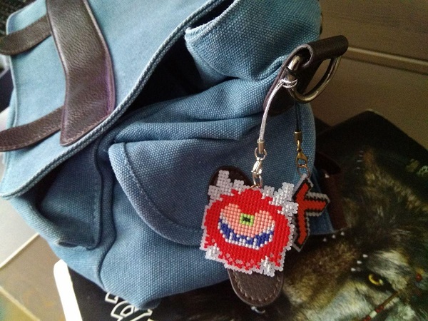 Homemade keychains for games - My, Needlework without process, Cross-stitch, Doom, Half-life