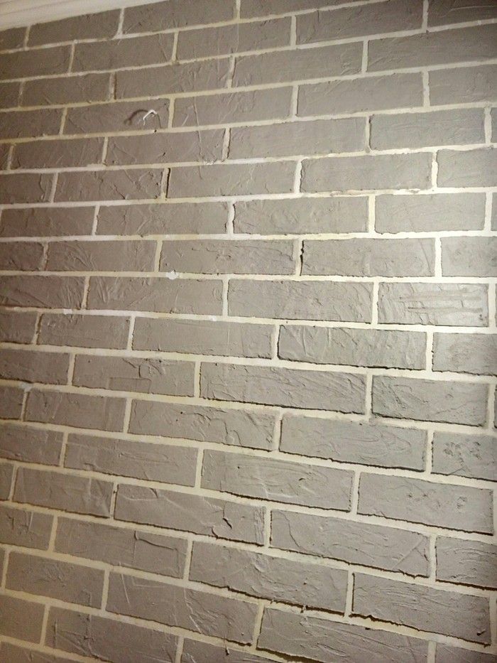 Decorative brick wall. DIY repair. - My, Decorative brick, Repair, Longpost