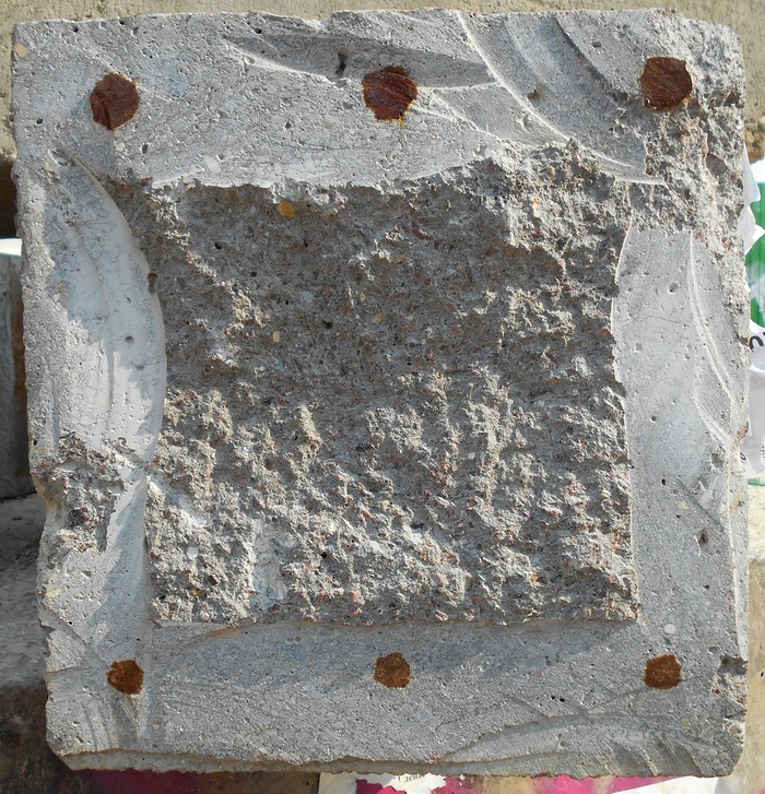 Cross section of a perimeter cut and broken reinforced concrete crossbar - My, The photo, Reinforced concrete, Armature, Section, Macro, Concrete, Interesting, Building, Macro photography