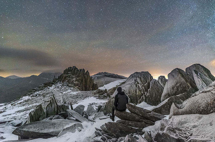 Under the starry night sky - Great Britain, , , , Snowdonia, The photo