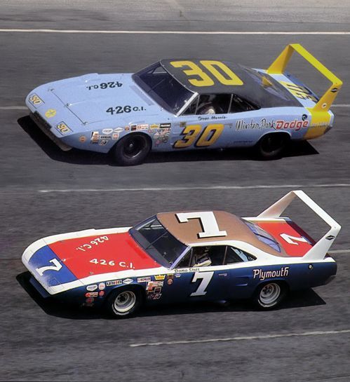 1969 Dodge Charger Daytona vs. 1970 Plymouth Road Runner Superbird - Dodge charger, Plymouth Superbird, Muscle car, Nascar, Auto, Car
