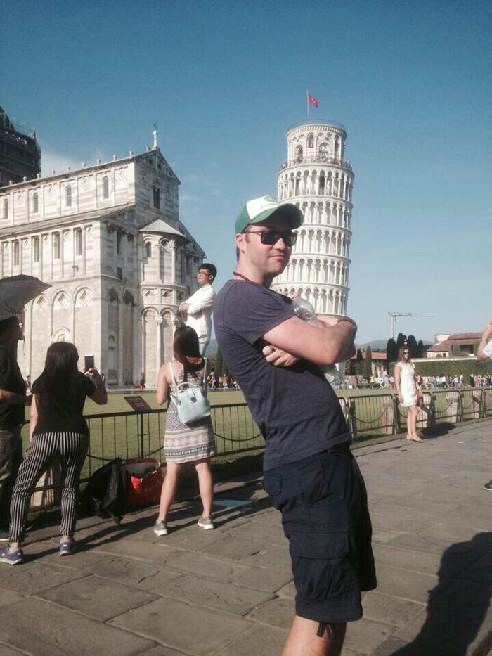 Leaning tower of pisa - Leaning tower of pisa, Not mine, Pose, Longpost