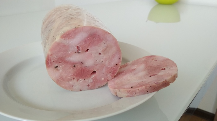Homemade boiled ham without chemicals and specials. - My, Sausage, Ham, With your own hands, Homemade, , Cooking, Longpost