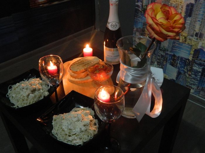 Romantic evening for less than 500 - My, Niknicefood, Nikitanice, Food, Longpost