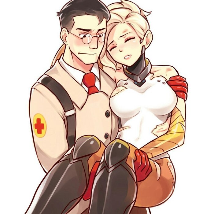 2 medic Overwatch, Mercy, Team Fortress 2