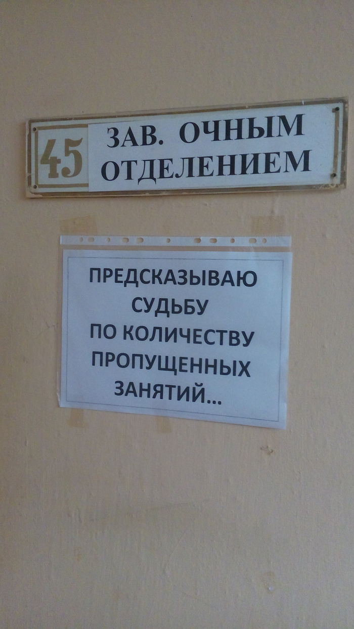 Предсказатель судьбы из местного колледжа - Моё, Колледж, Учеба, Все для студентов, Предсказание, Студенты