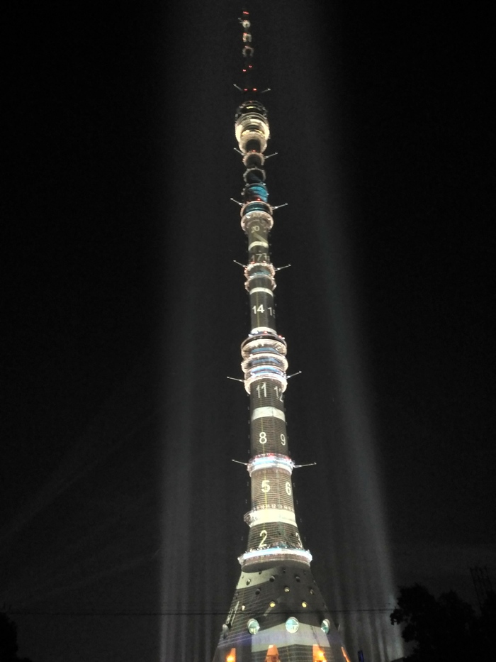 Ostankino TV Tower - My, Ostankino tower, Moscow at night, Height, My