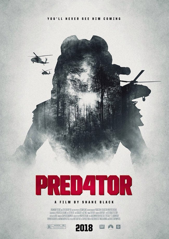 Movie poster Predator (2018) - Movies, Predator, Predator, 2018, Shane Black, Poster, Fantasy, Боевики, Predator (film)