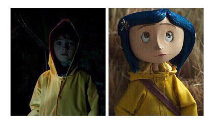 Shit always happens to kids in yellow raincoats. Often this crap wants to kill them. - My, It, Coraline in Nightmare Land, Raincoat, Yellow, 