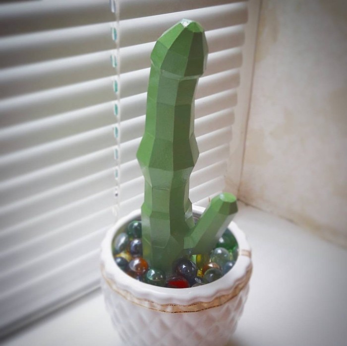 Cactus. - My, Dildo, Papercraft, Handmade, Cactus