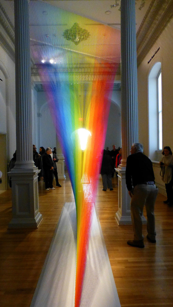 Thread rainbow. - Rainbow, Installation, Art, The photo, Not mine, Longpost