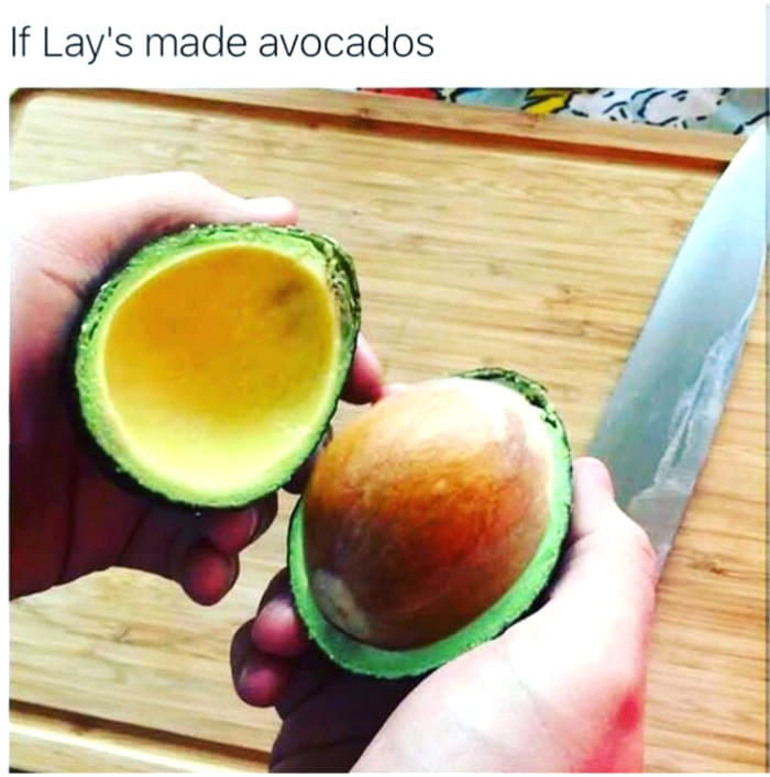 If Lay's made avocados - Picture with text, Avocado, Crisps, Air