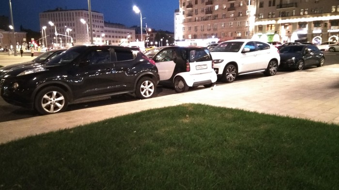It's good to be small. - My, Smart, Parking, Moscow, Garden