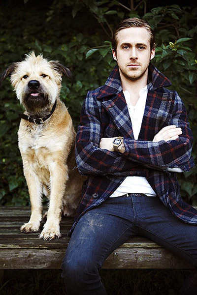 Ryan Gosling and his dog George - My, Rayangosling, Dog, Dogs and people, Celebrities, friendship, Kindness, 