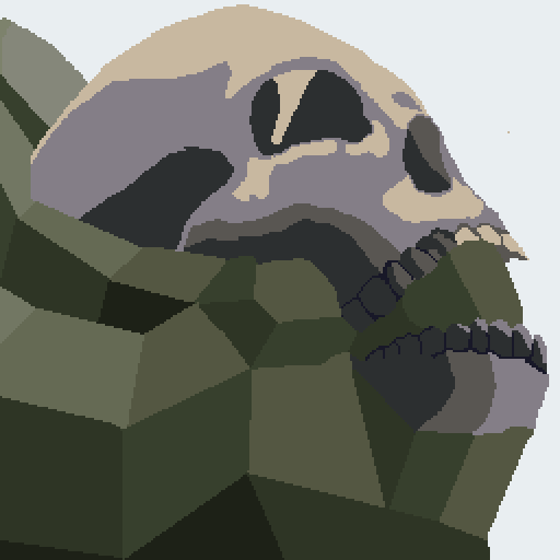 My new work in pixel style - My, Pixel Art, Scull, Art