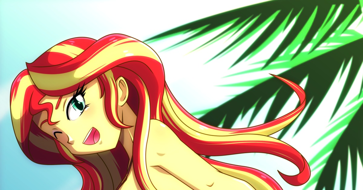 Bikini Shimmer - NSFW, My little pony, Equestria girls, Sunset shimmer, MLP Suggestive, Danmakuman