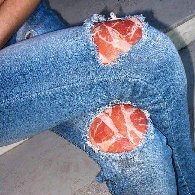 Appetizing) - Jeans, Meat, Fashion, The bayanometer is silent, Facebook