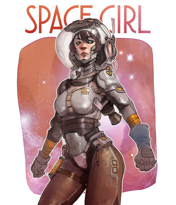 Space girl - Art, Beautiful girl, Space
