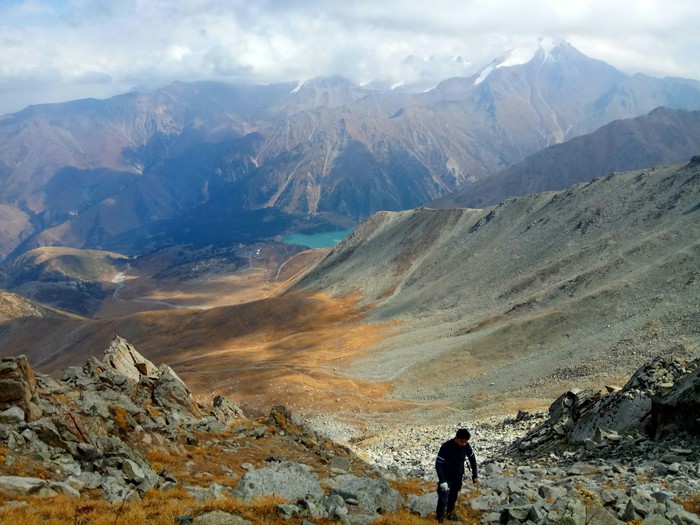 Photo from the big Almaty Peak - My, Almaty, The mountains, Kazakhstan, Landscape, Cold, Longpost, Video