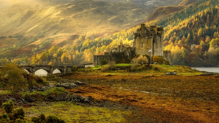 Autumn in Scotland, Eilean Donan. - The photo, Landscape, Autumn, Scotland, Lock, 
