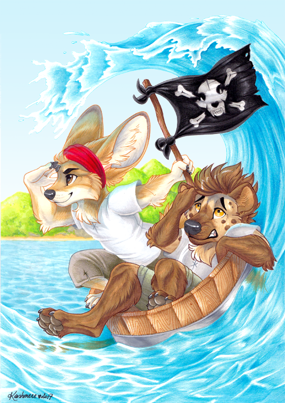 Young Pirates - Furry, Anthro, Art, Kashmere