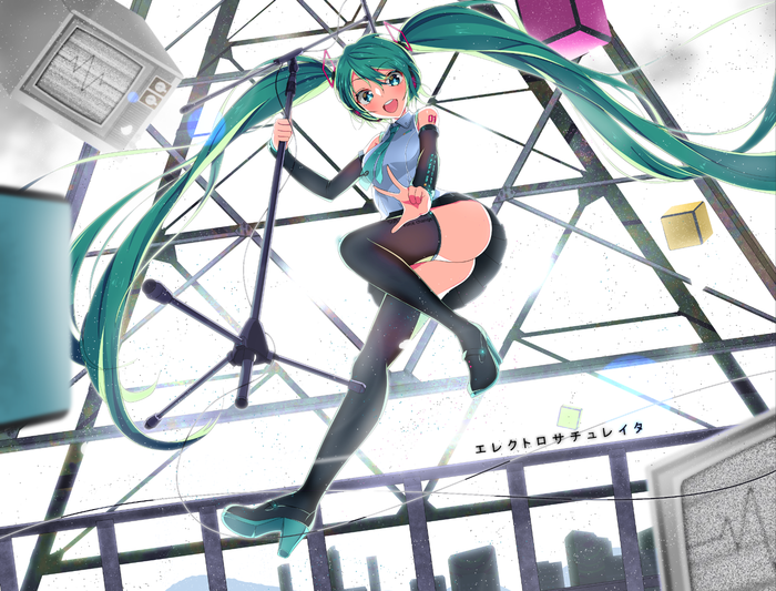 Electro Saturator Hatsune Miku, Vocaloid,  , , Anime Art