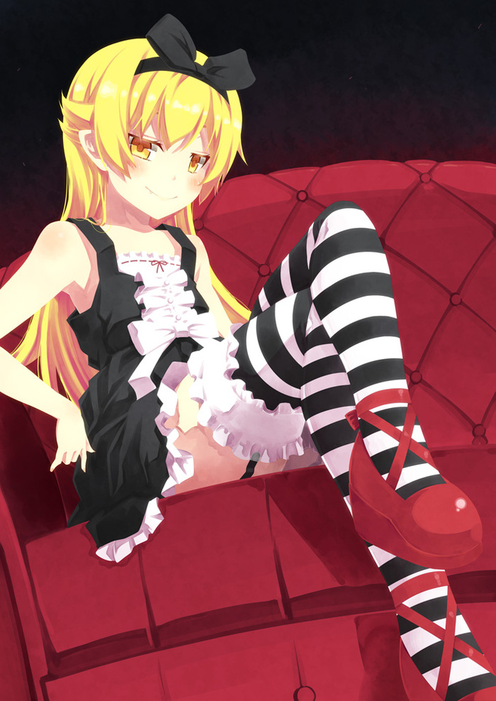 Somewhere in the shadows... - Anime art, Anime, Shinobu oshino