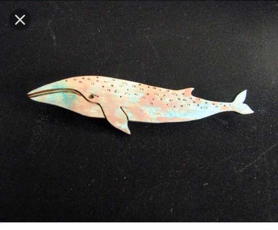 Brass Engraving - Whale - My, Engraving, Brooch, Longpost