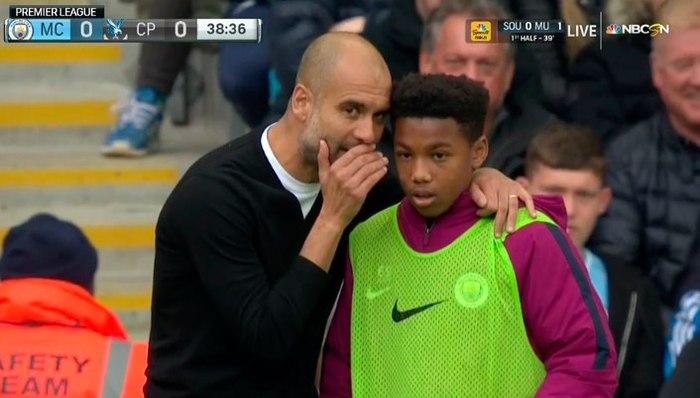 Guardiola must have confused this kid with Sterling.. - Football, Manchester city, Josep Guardiola, Boy, Bolboy, 