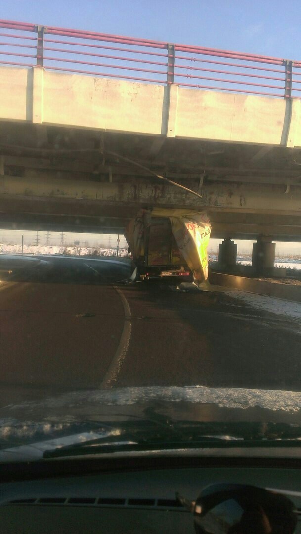 Lensovet bridge in Shushary - Road accident, Bridge, Shushary, Longpost