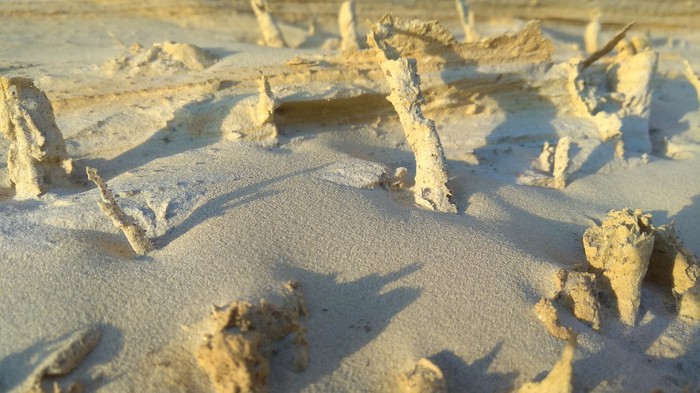 A small piece of a sand pit that looks like the surface of another planet - My, Sand, Other planet, The photo, Rate