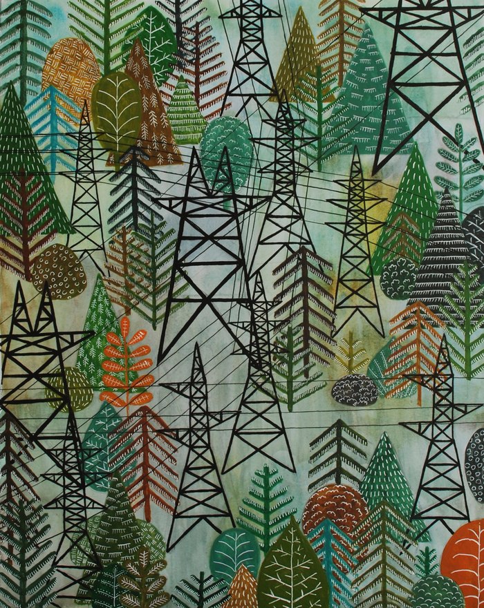 Осень в электролесу.