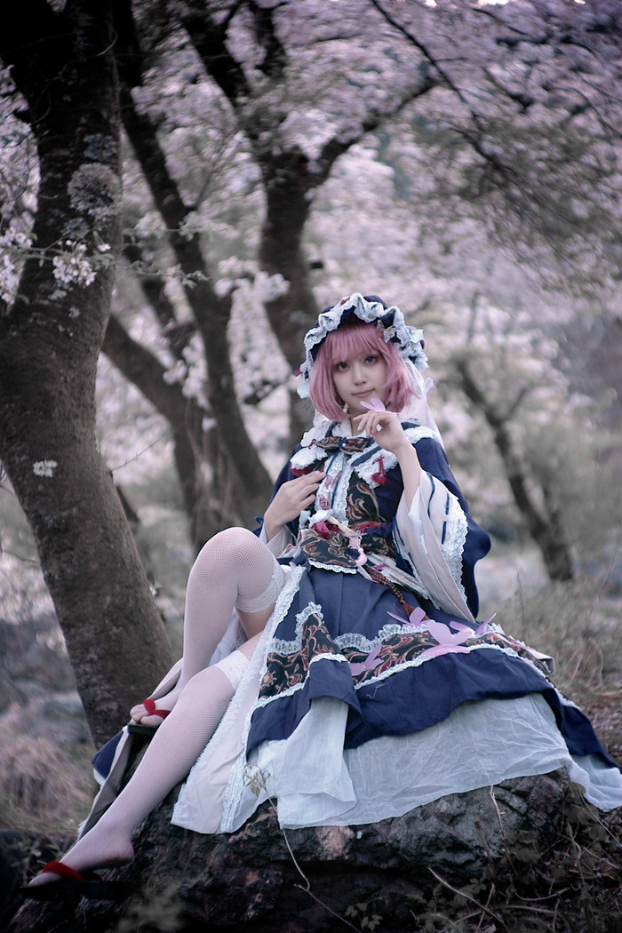 Saigyouji Yuyuko cosplay ,  , , Touhou, Saigyouji Yuyuko, 