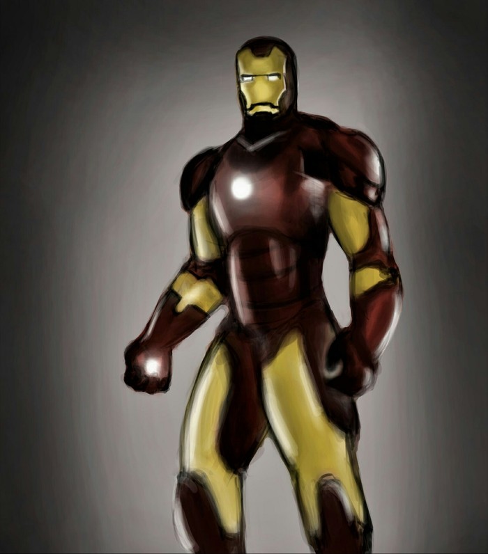 iron Man - My, Art, iron Man, Drawing, Deviantart, Artstation, Art time, Cyborgs