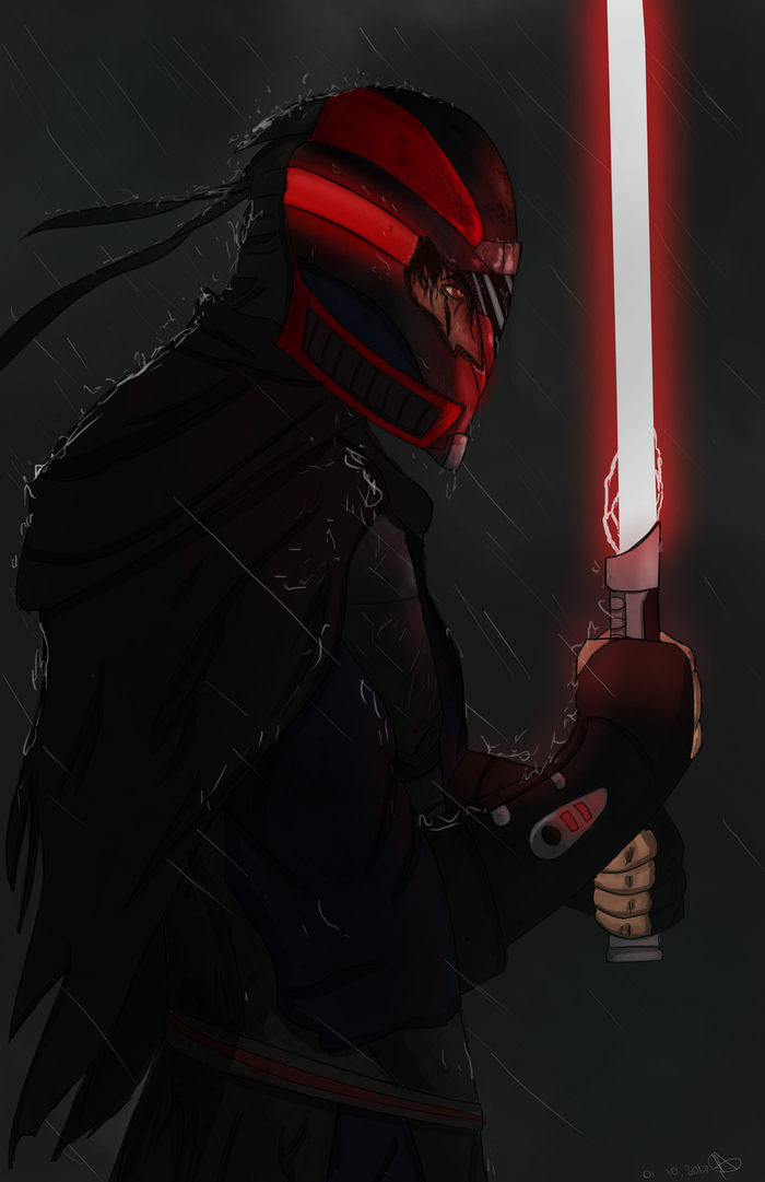Concept drawing - My, Drawing, Photoshop, Self-taught, Star Wars, Sith, Digital drawing