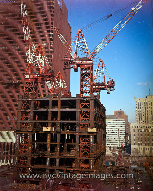 Construction of the World Trade Center - Twin Towers, , New York, The photo, Longpost, Vtc