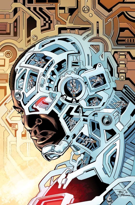 And MB Cyborg is arranged like this? - Dc comics, Comics, Art, Justice League, Cyborgs, Device, Justice League DC Comics Universe