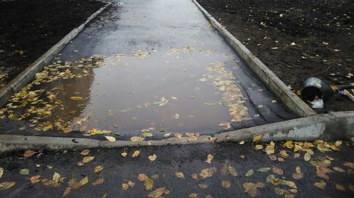 new pavement :( - Дальний Восток, Komsomolsk-on-Amur, Sidewalk