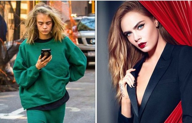 The Great Deception: What Supermodels Look Like Without Makeup - Society, Fashion model, Supermodel, Beautiful girl, Cosmetics, No make up, Cara Delevingne, Appearances are deceptive, Longpost