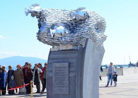 Monument to Hamsa - Monument, Anchovy, Novorossiysk, , Longpost